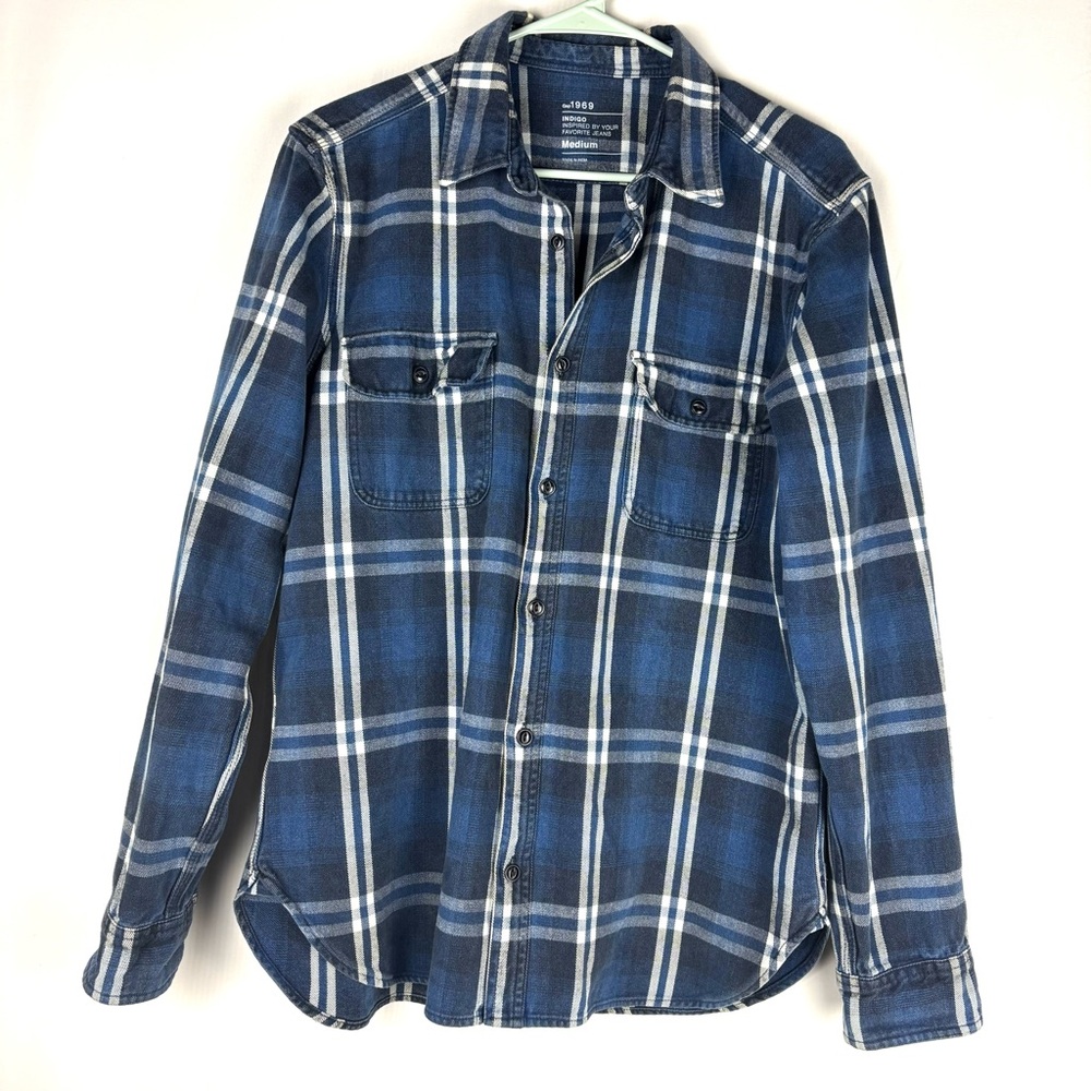 Gap Men’s Indigo Flannel High Quality Thick Material
